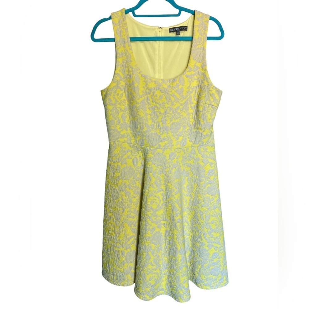 Brixon Ivy Yellow and Gray Midi Dress